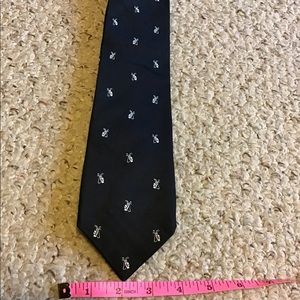 ROYAL CLASSIC USA SILK MENS TIE GOLF GRAPHIC EUC